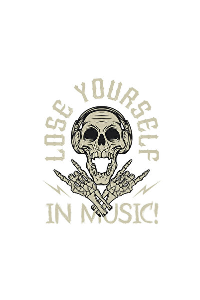 INOVATIX Σετ 8 τεμαχίων, Αυτοκόλλητο Lose yourself in music Ctaniu rock, INOV...