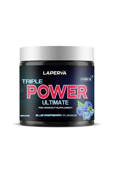 Laperva تريبل باور ألتيميت قبل التمرين - ٢٤ حصة، توت أزرق، لزيادة حجم العضلات