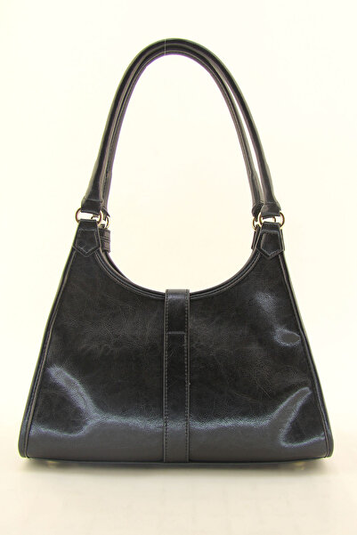 HNB Women's Black Medium Baguette Bag