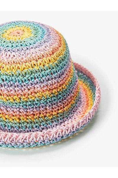 Koton Kids Girl's Multicolored Straw Hat