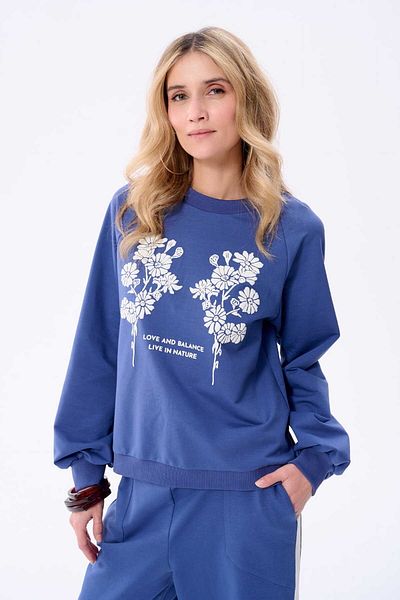 Blue Shadow Hanorac Flow Denim / Pannacotta pentru femei
