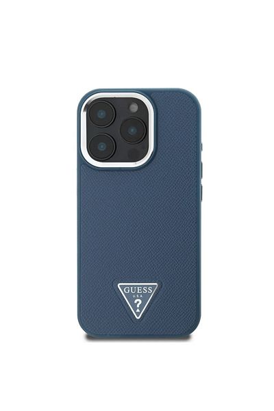 Guess Luxury Original iPhone 16 Pro Case - Stylish French Design with Wireless Charging Support