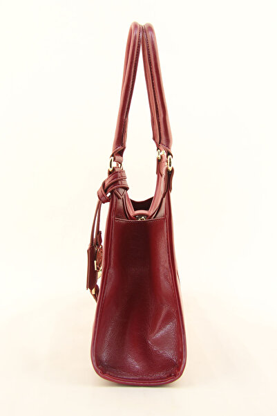 HNB Women's Burgundy Medium Baguette Bag