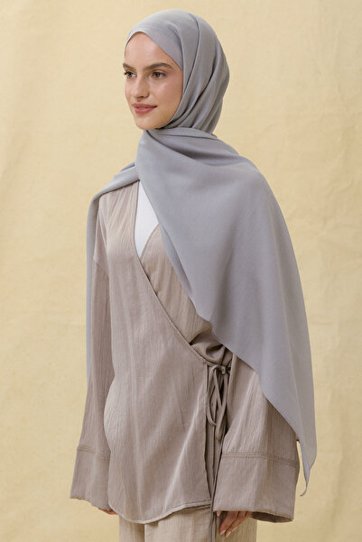 FENZA SCARF Paris Silk Grey Color Cotton Shawl