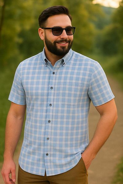 Kevser Fly Wear Plaid Pocket Dad Shirt