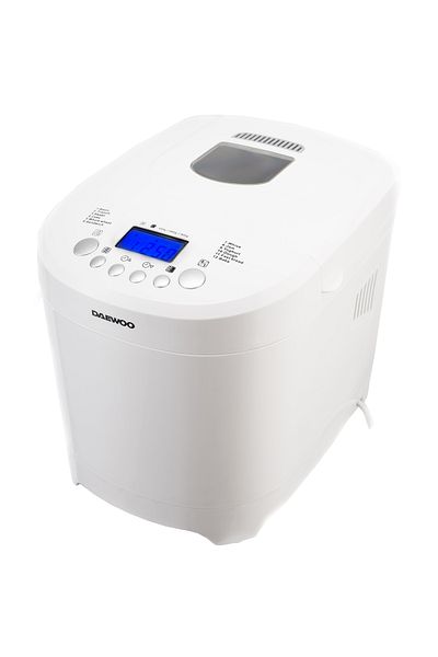 Daewoo Daewoo DBM600W Bread Maker, 600 W, 900 g, 2 browning levels, 12 programs, Timer, White
