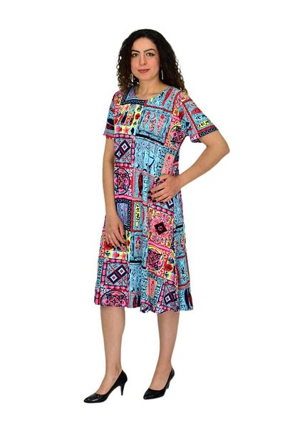 BAGLAN Women's Short Sleeve Lycra Viscose Dress Bgl-St04671