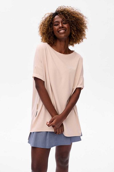 Blue Shadow Renzi Women's Blouse. Light Beige