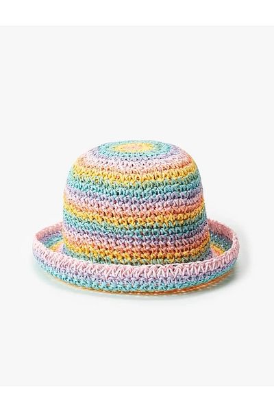 Koton Kids Girl's Multicolored Straw Hat