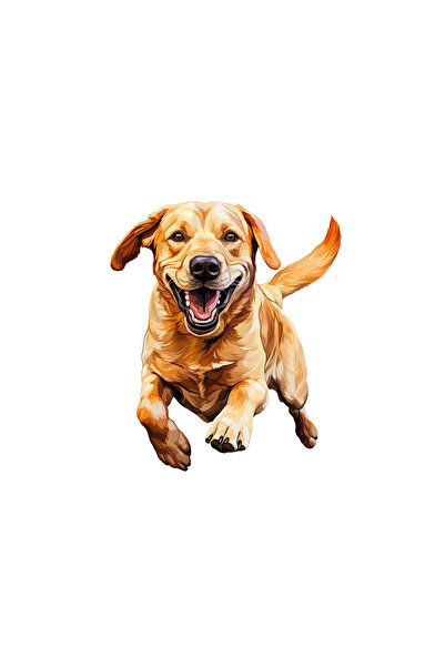 INOVATIX Set de 8 piese, autocolant Labrador Retriever alergând, INOVATIX®. 6 cm