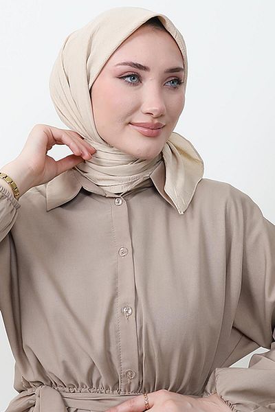 GİYZAMİLA Bamboo Scarf Beige