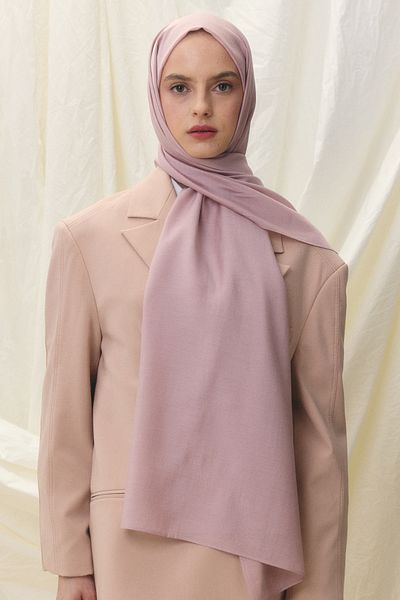 FENZA SCARF Paris Silk Powder Pink Color Cotton Shawl