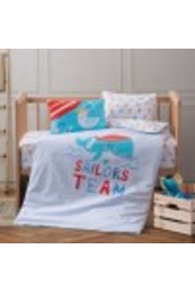 Cotton Box Lenjerii patut bebelusi bbc 100% ranforce, Cotton Box, Sailor Blue