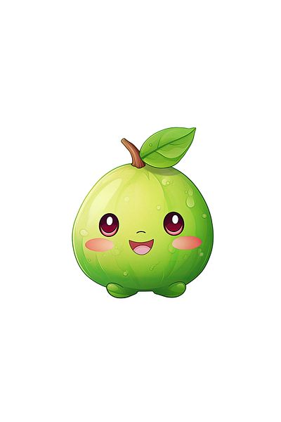 INOVATIX Set de 8 autocolante kawaii zâmbitoare, INOVATIX®. 6 cm