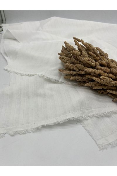 Kumaş Sevdası Stripe Pattern Cotton Linen Draped (Width 150 cm)