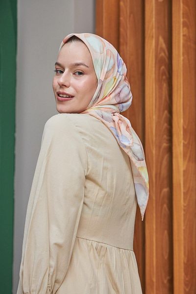 İpekhan Φουλάρι Bloom Melon Cotton Viscose