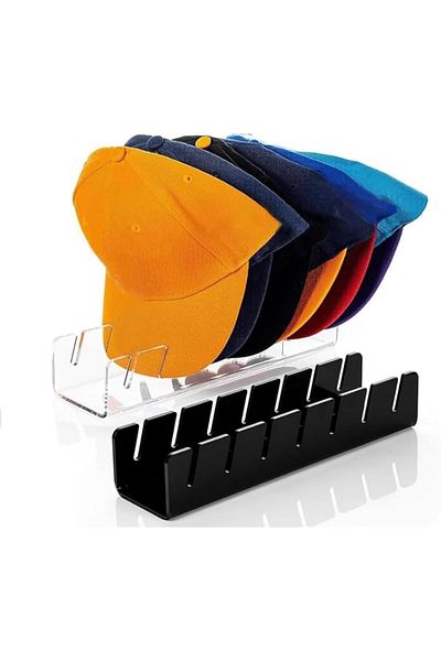 COOYA 2Pcs Baseball Cap Organiser,Installation Free Curved Display Rack for Home,Clothing Store
