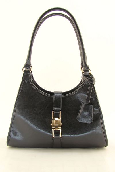 HNB Women's Black Medium Baguette Bag