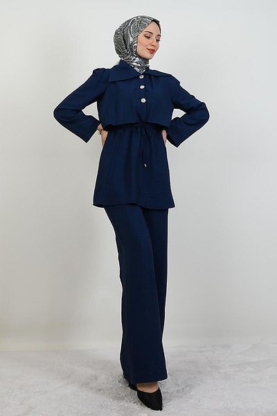 giz astore Pervin Trousers Double Suit Navy Blue