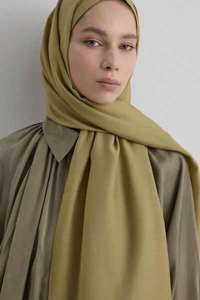 FENZA SCARF Paris Silk Green Color Cotton Shawl