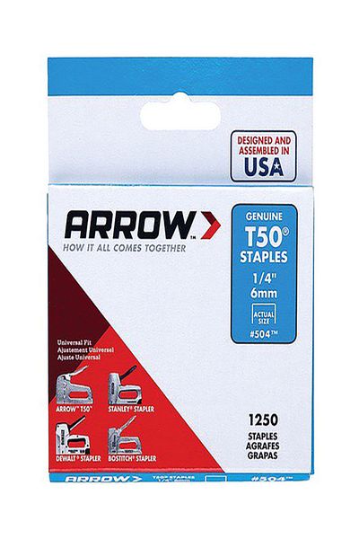 ARROW 1250-Piece T50 Staples 6mm