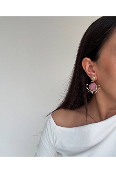 by deniz çakır takı & aksesuar GOLD DETAYLI GÜNEŞ KÜPE