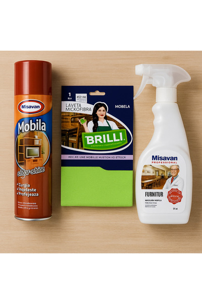 Misavan “Wood Care Deluxe” Kit – Complete Care for Wooden and Chipboard Furniture