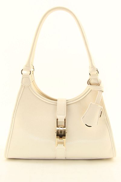 HNB Women's Beige Medium Baguette Bag