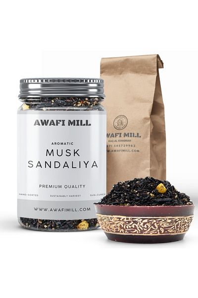 AWAFI MILL Musk Sandaliya | Natural Blend | (Bottle of 100 gram / 3.5 Oz)