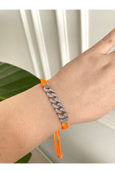 By Selen Suyolcu Zircon Stone Chain Model Bracelet