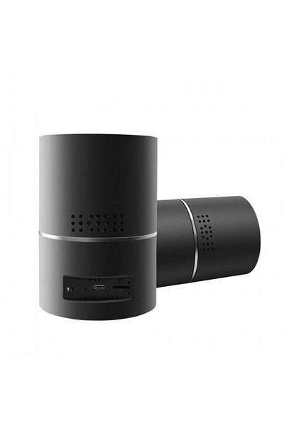 Minitechnics Bluetooth Speaker with Video Camera, WI-FI, IP, P2P+DVR, Motion Detector, 330 Degree Rotating Lens
