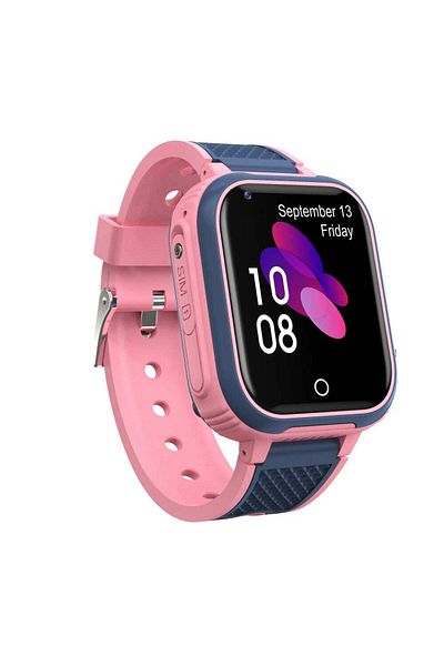 Minitechnics Smart watch for children with GPS location, video calling, Geofence, Android and IOS application, Pink Ro