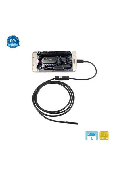 Minitechnics Mini endoscopic video camera for Android, nightvision, 720 p, waterproof 5.5 mm lens CANDR720