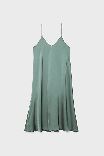 Stradivarius Long flowing satin dress