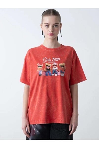 Zekids Μπλουζάκι μεγάλου μεγέθους με στάμπα για κορίτσια