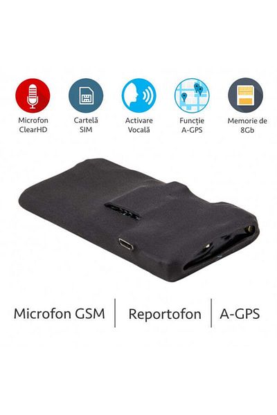 Minitechnics Hybrid Microphone with Voice Recorder Function*Voice Activation* + GSM Microphone*Voice Activation*, Memory 8