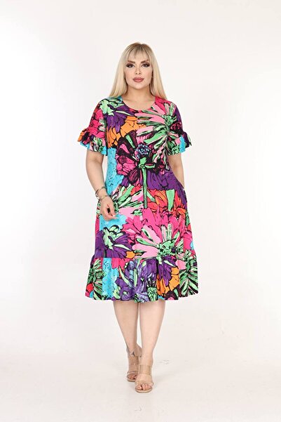 CNG MODA Plus Size Summer Premium Combed Cotton Dress