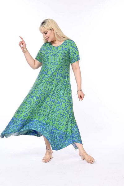 CNG MODA Plus Size Summer Premium Combed Cotton Dress