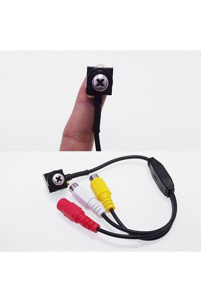 Minitechnics Mini CCTV surveillance camera hidden in screw head, sound, 600 TVL