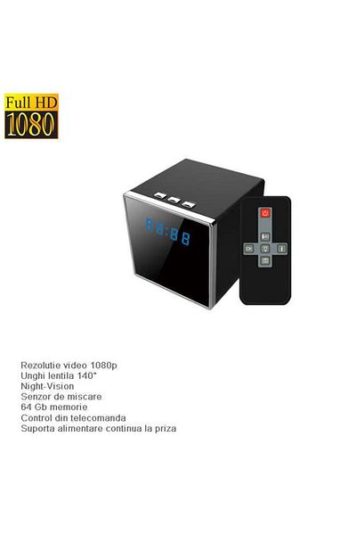 Minitechnics FULL HD 1080p DVR video camera hidden in desk clock, nightvision, 64 gb, CSTCO2988