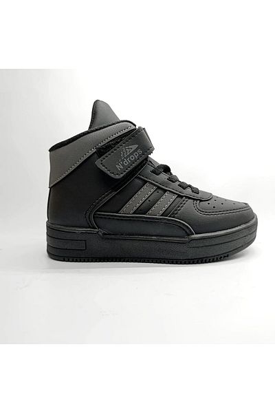 Ayakkabı Durağı Pantofi sport negri cu velcro pentru copii