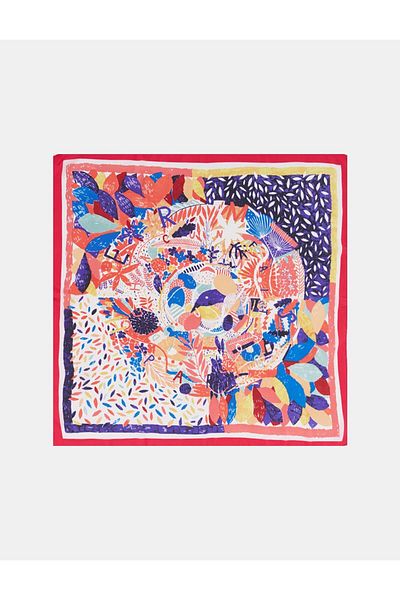 Kayra Complex Pattern Scarf Pink