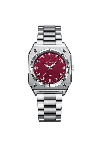 delis Ceas de dama Poedagar CS1905, otel inoxidabil, argintiu, cadran visiniu