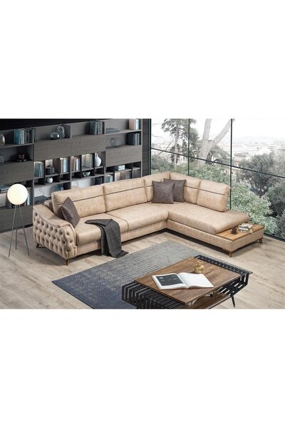 Genel Markalar Arya Yataklı Sandıklı Köşe Koltuk Zen Kumaş