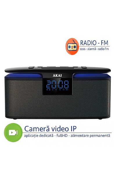 Minitechnics Wi-Fi P2P Micro Video Camera in Speaker with Radio – 100% Undetectable Lens, Motion Sensor, Full