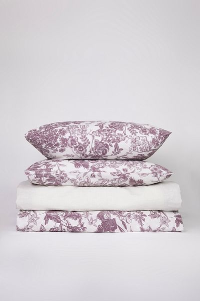 Trendyol Collection Double 100% Cotton Fitted Sheet Duvet Cover Set Tphss25Ckn00012