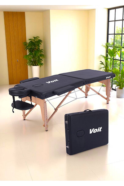 Voit 55003 Siyah Çanta Şeklinde Katlanabilir Masaj Masası Kılıf Hediyeli