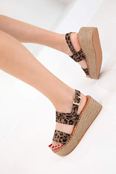 SOHO Leopard Genuine Leather Women's Sandals 20683