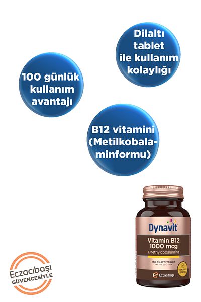 Dynavit Vitamin B12 1000 Mcg 100 Tablets