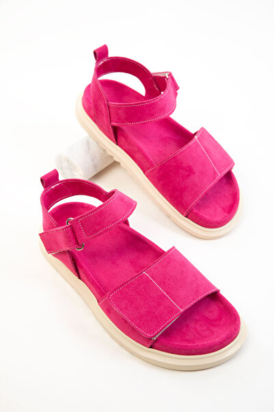 SOHO Φούξια σουέντ γυναικεία σανδάλια 20696
